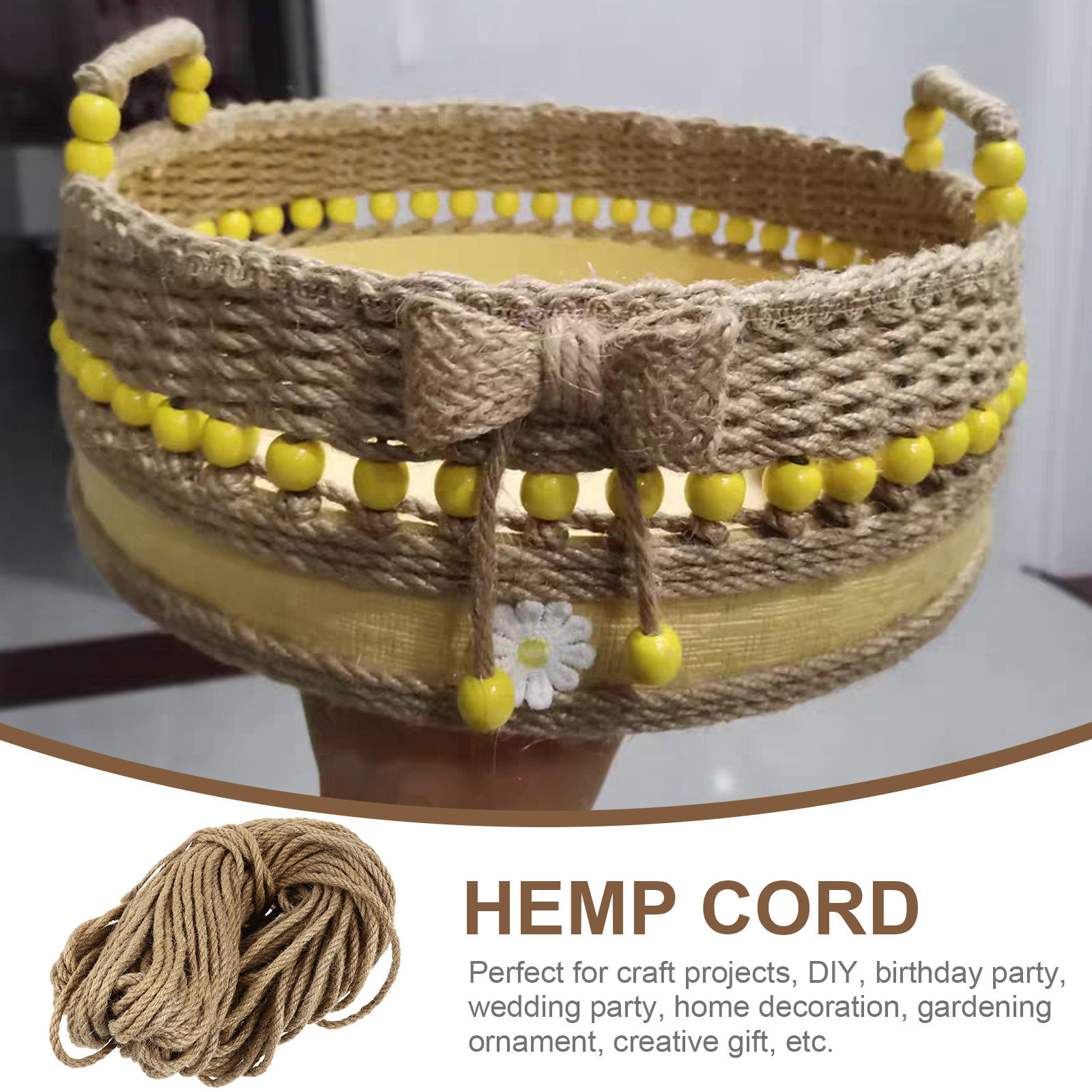 Twine Jute Natural - เชือกปอ 50 เมตร ขนาด 6 มม.