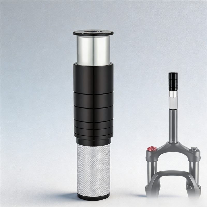 Stem Extender Tube - ตัวเพิ่มความสูงแฮนด์จักรยานแบบซ่อน ตัวต่อเพิ่มความสูงตะเกียบจักรยานแบบล่องหน อะแดปเตอร์เพิ่มความสูงแฮนด์จักรยานทำจากอะลูมิเนียมอัลลอย สำหรับจักรยานเสือภูเขาและจักรยานถนน