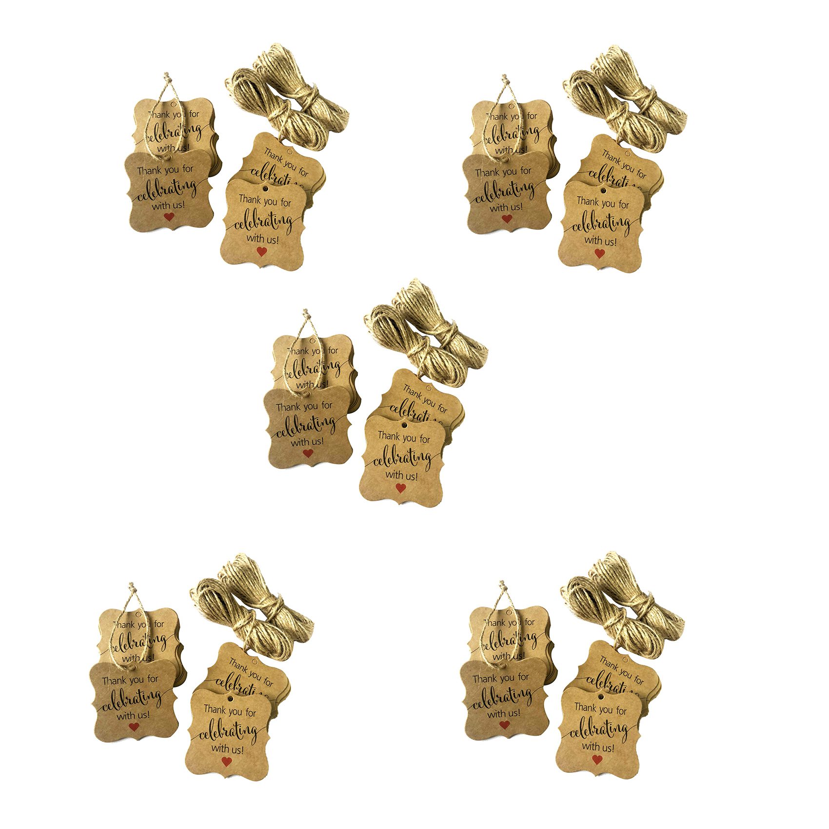 Twine Jute Natural - AB33-500 ชิ้น ป้าย 
