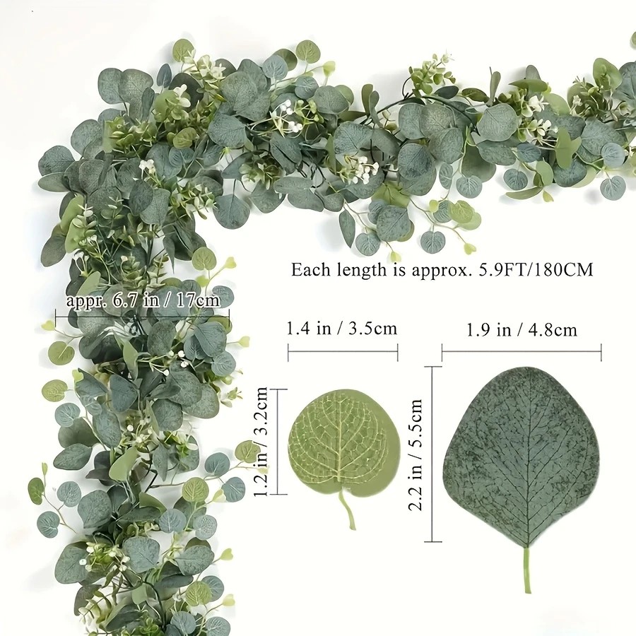 1 ชิ้น พวงมาลัยใบยูคาลิปตัสเที - Eucalyptus Preserved บทวิจารณ์และราคา