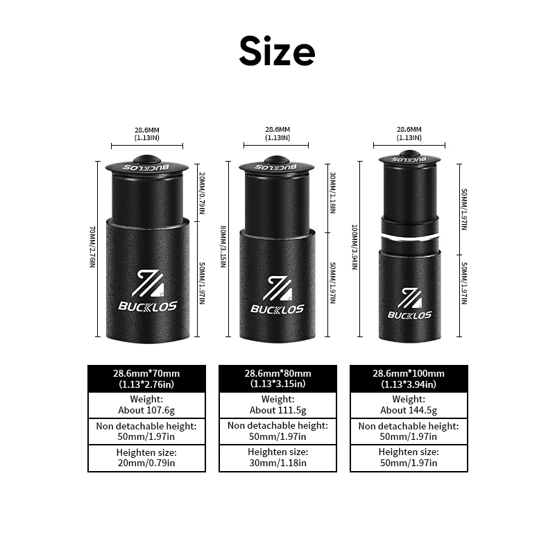BUCKLOS จักรยาน Fork Stem Exte - Stem Extender Tube บทวิจารณ์และราคา