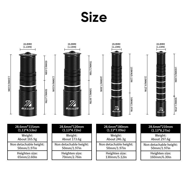 BUCKLOS จักรยาน Fork Stem Exte - Stem Extender Tube บทวิจารณ์และราคา