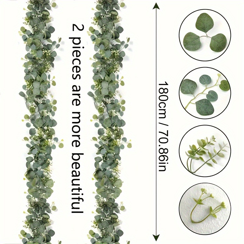 1 PC ใบยูคาลิปตัสประดิษฐ์ Gree - Eucalyptus Preserved บทวิจารณ์และราคา
