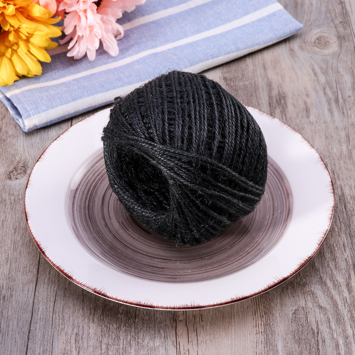 เชือกป่านธรรมชาติ เชือกปอสีดำ  - Twine Jute Natural บทวิจารณ์และราคา
