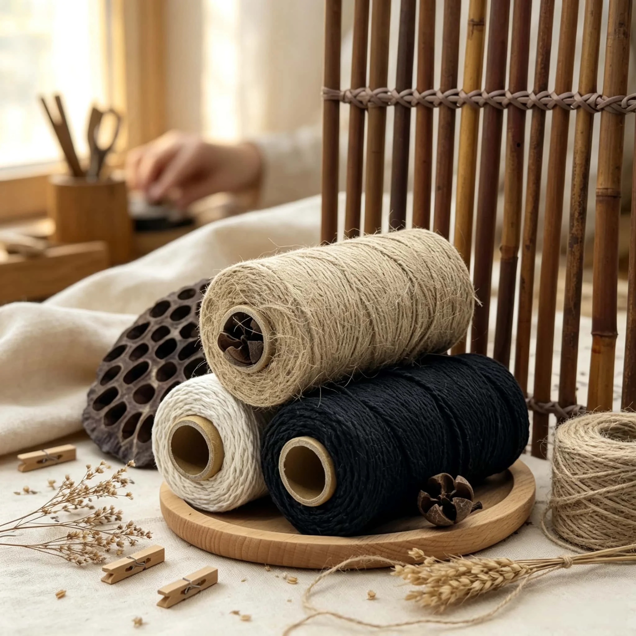 เชือกป่านฝ้าย 3 ม้วน รวม 300 เ - Twine Jute Natural บทวิจารณ์และราคา