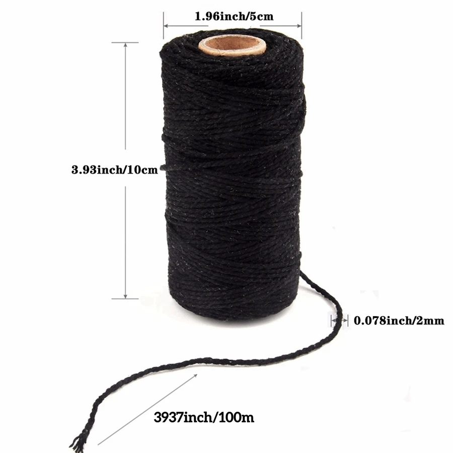 เชือกป่านฝ้าย 3 ม้วน รวม 300 เ - Twine Jute Natural บทวิจารณ์และราคา